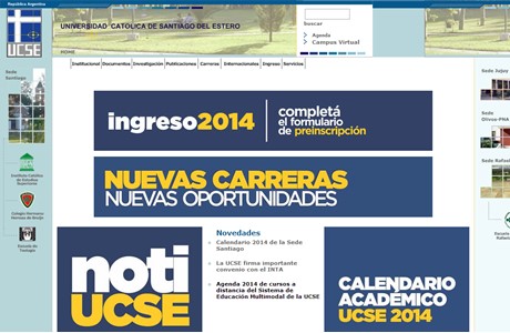 Catholic University of Santiago del Estero Website