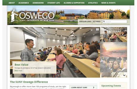 State University of New York at Oswego Website