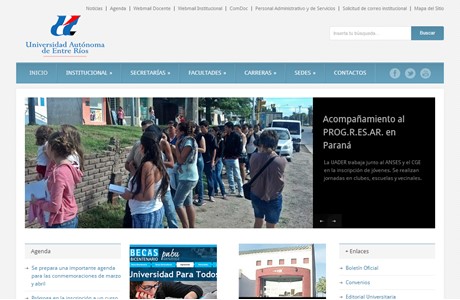 Autonomous University of Entre Ríos Website