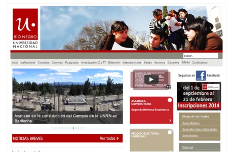 Universidad Nacional de Rio Negro Website