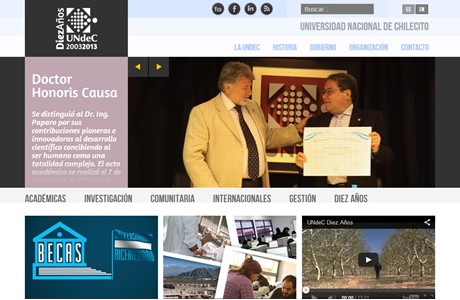 National University of Chilecito Website