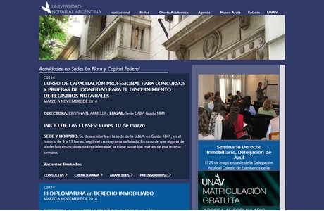 Notarial Argentina University Website