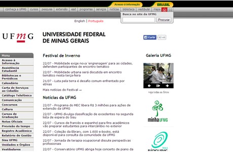 Federal University of Minas Gerais Website