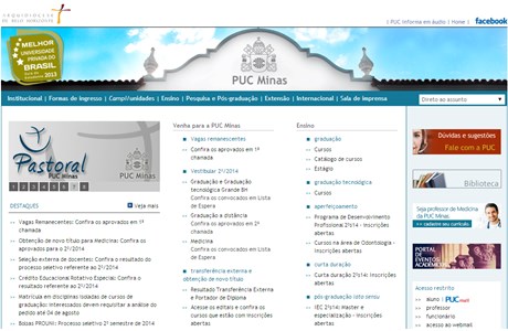 Pontifical Catholic University of Minas Gerais Website