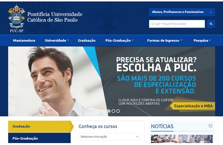 Pontifical Catholic University of São Paulo Website