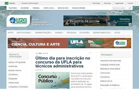 Federal University of Lavras Website