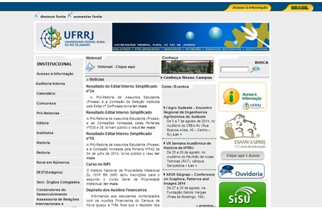 Federal Rural University of Rio de Janeiro Website