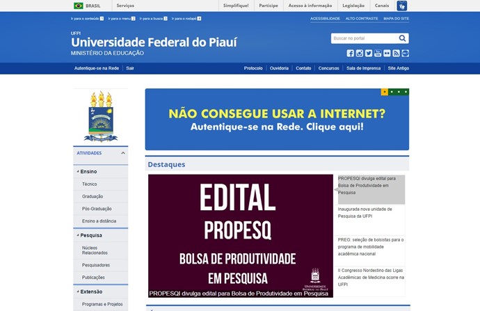 Federal University of Piauí Website