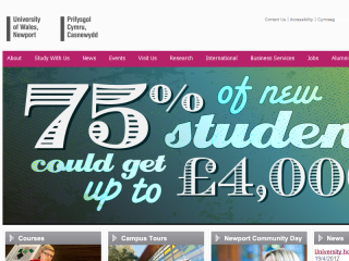 University of Wales, Newport Website