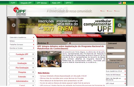 University of Passo Fundo Website