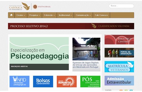 Catholic University of Pernambuco Website