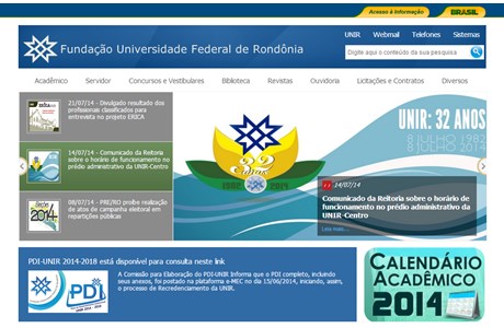 Federal University of Rondônia Website