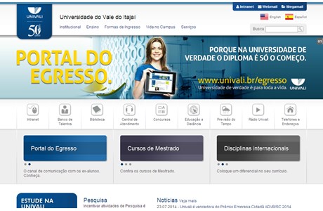 University of the Valley of Itajaí Website