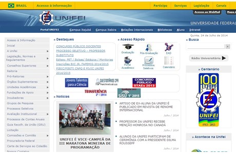 Federal University of Itajubá Website