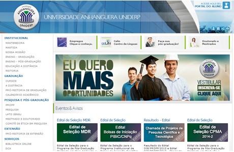 University for the Development of the State and Region of the Pantanal Website