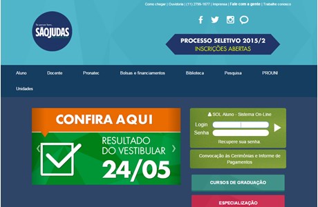 São Judas Tadeu University Website