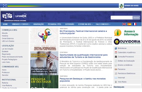 State University of Goiás Website