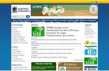 Federal Rural University of Pernambuco Website