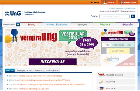 Guarulhos University Website