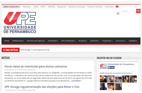 University of Pernambuco Website