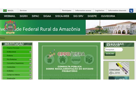 Federal Rural University of the Amazon Website