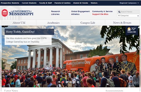 University of Mississippi Website