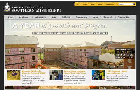 University of Southern Mississippi Website