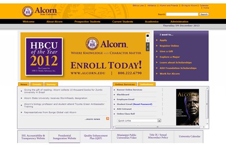 Alcorn State University Website