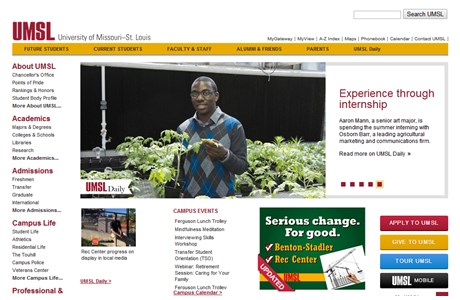 University of Missouri-St. Louis Website