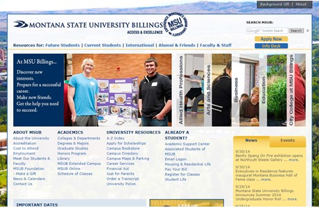 Montana State University Billings Website