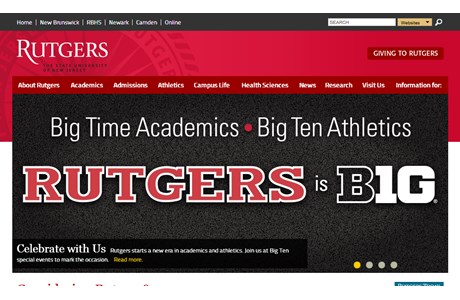 Rutgers University - New Brunswick Website