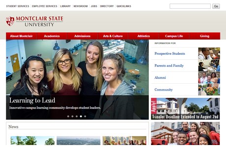 Montclair State University Website
