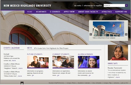 New Mexico Highlands University Website
