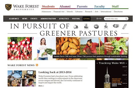 Wake Forest University Website