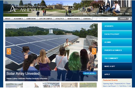 University of North Carolina at Asheville Website
