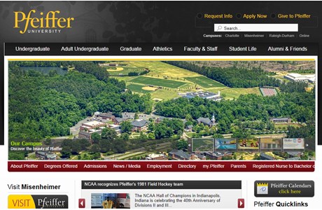 Pfeiffer University Website