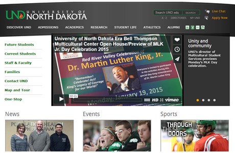 University of North Dakota Website
