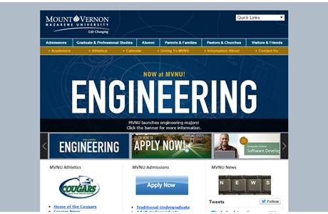Mount Vernon Nazarene University Website
