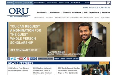 Oral Roberts University Website