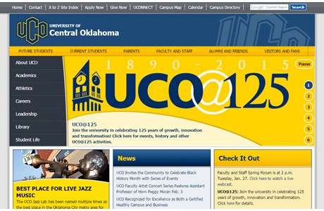 University of Central Oklahoma Website