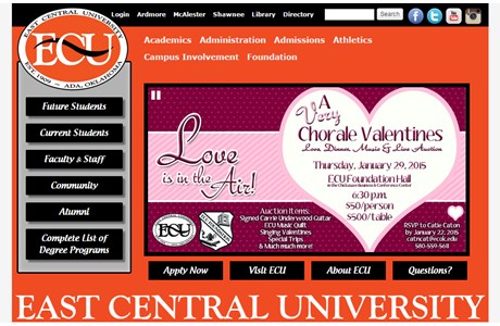 East Central University Website