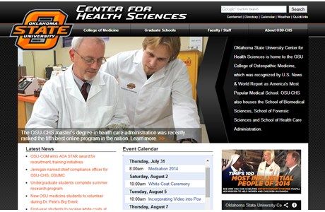 Oklahoma State University Center for Health Sciences Website