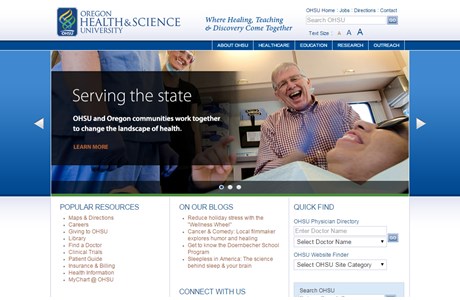 Oregon Health & Science University Website