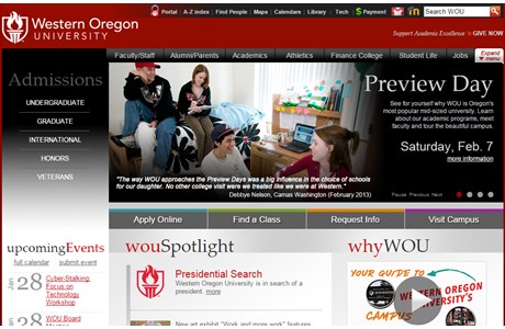 Western Oregon University Website
