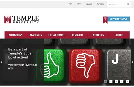 Temple University Website