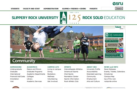Slippery Rock University of Pennsylvania Website