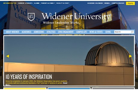 Widener University Website