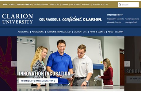 Clarion University of Pennsylvania Website