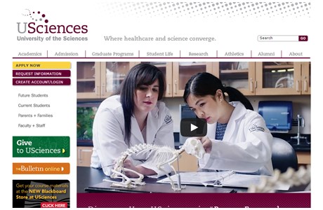 University of the Sciences in Philadelphia Website