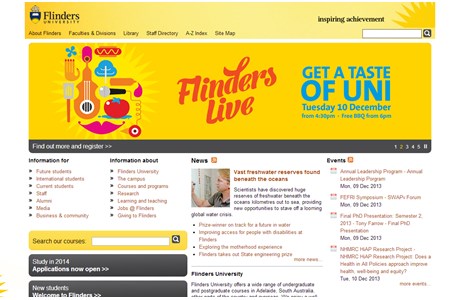Flinders University Website